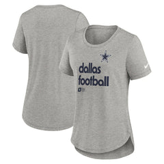 Dallas Cowboys Women's Team Shout-Out Tri-Blend T-Shirt - Heather Gray T-shirts