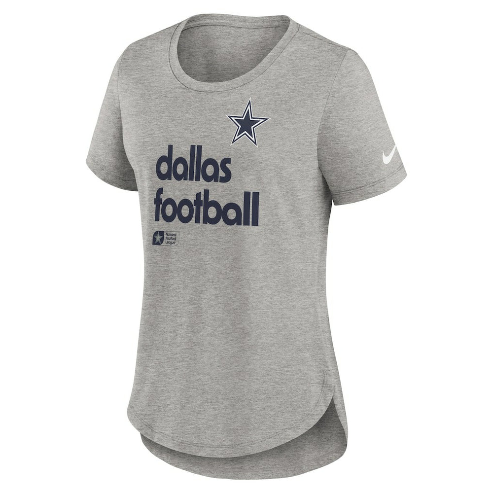 Dallas Cowboys Women's Team Shout-Out Tri-Blend T-Shirt - Heather Gray T-shirts