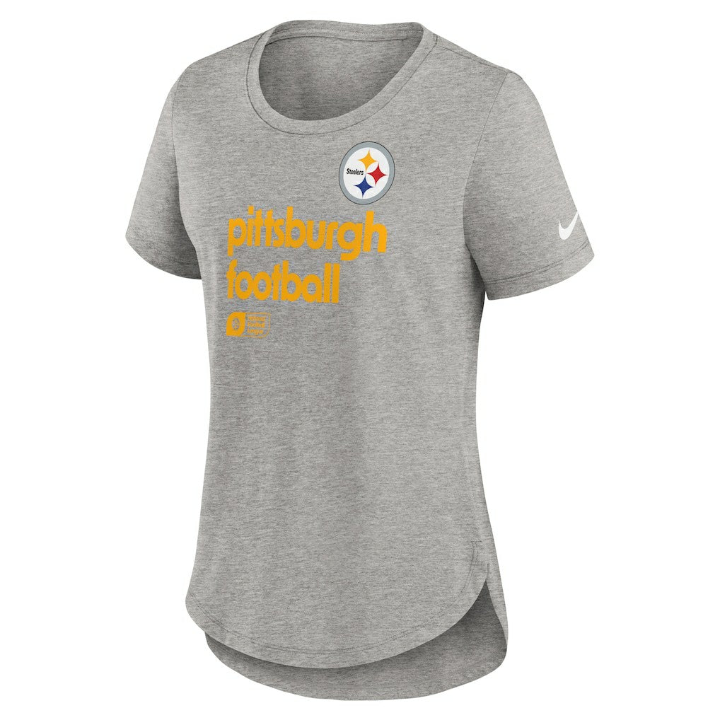 Pittsburgh Steelers Women's Team Shout-Out Tri-Blend T-Shirt - Heather Gray T-shirts