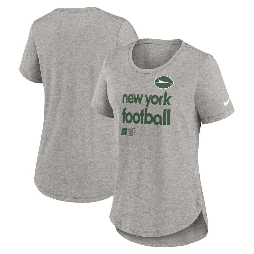 New York Jets Women's Team Shout-Out Tri-Blend T-Shirt - Heather Gray T-shirts