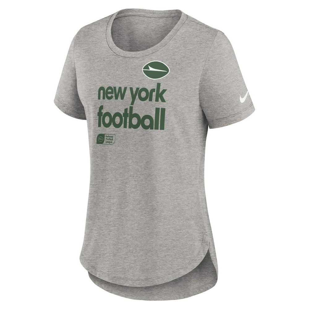 New York Jets Women's Team Shout-Out Tri-Blend T-Shirt - Heather Gray T-shirts