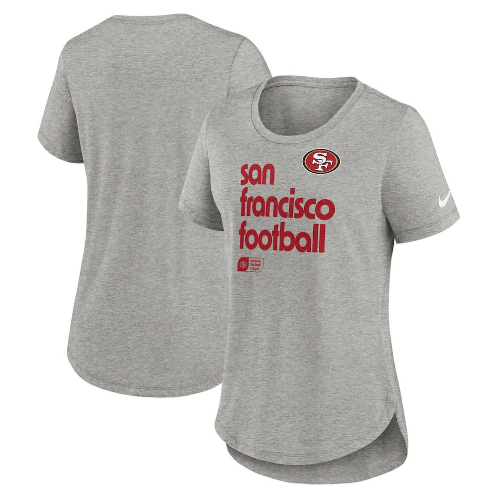 San Francisco 49ers Women's Team Shout-Out Tri-Blend T-Shirt - Heather Gray T-shirts