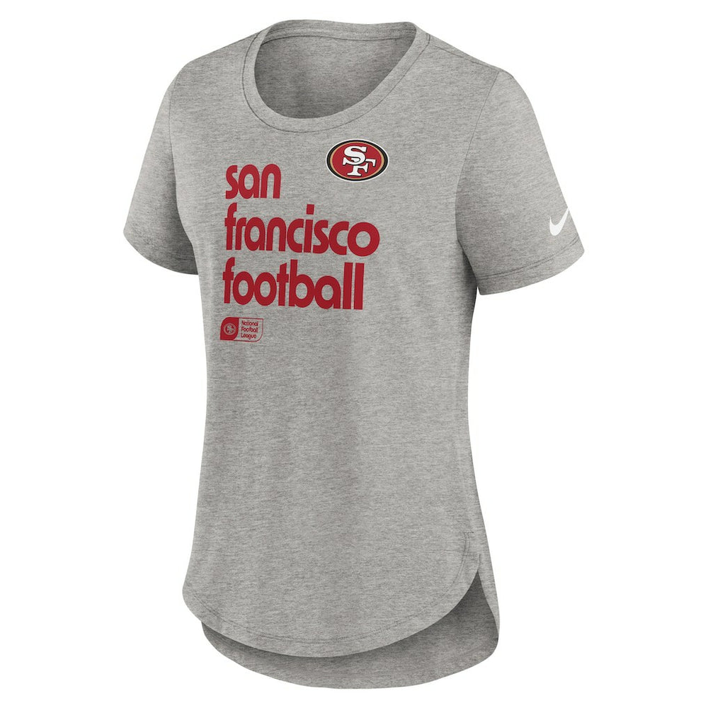 San Francisco 49ers Women's Team Shout-Out Tri-Blend T-Shirt - Heather Gray T-shirts