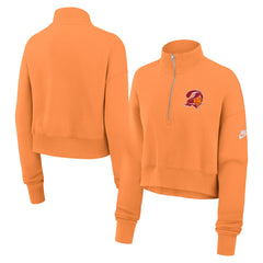Tampa Bay Buccaneers Women's Rewind Phoenix Half-Zip Sweatshirt - Orange Sweatshirts