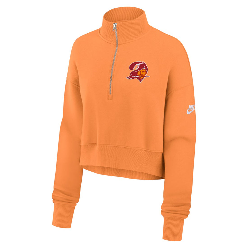 Tampa Bay Buccaneers Women's Rewind Phoenix Half-Zip Sweatshirt - Orange Sweatshirts
