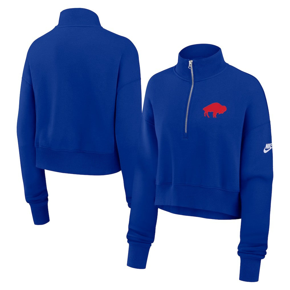 Buffalo Bills Women's Rewind Phoenix Half-Zip Sweatshirt - Royal Sweatshirts