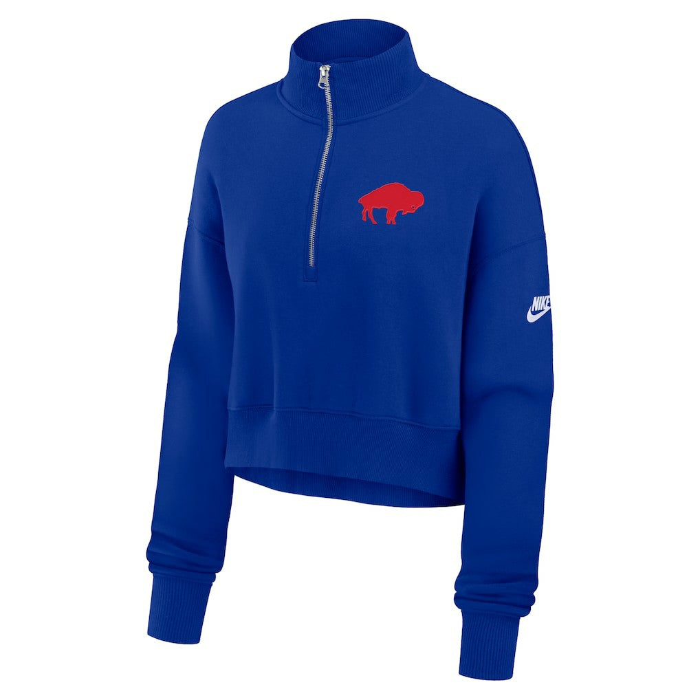 Buffalo Bills Women's Rewind Phoenix Half-Zip Sweatshirt - Royal Sweatshirts