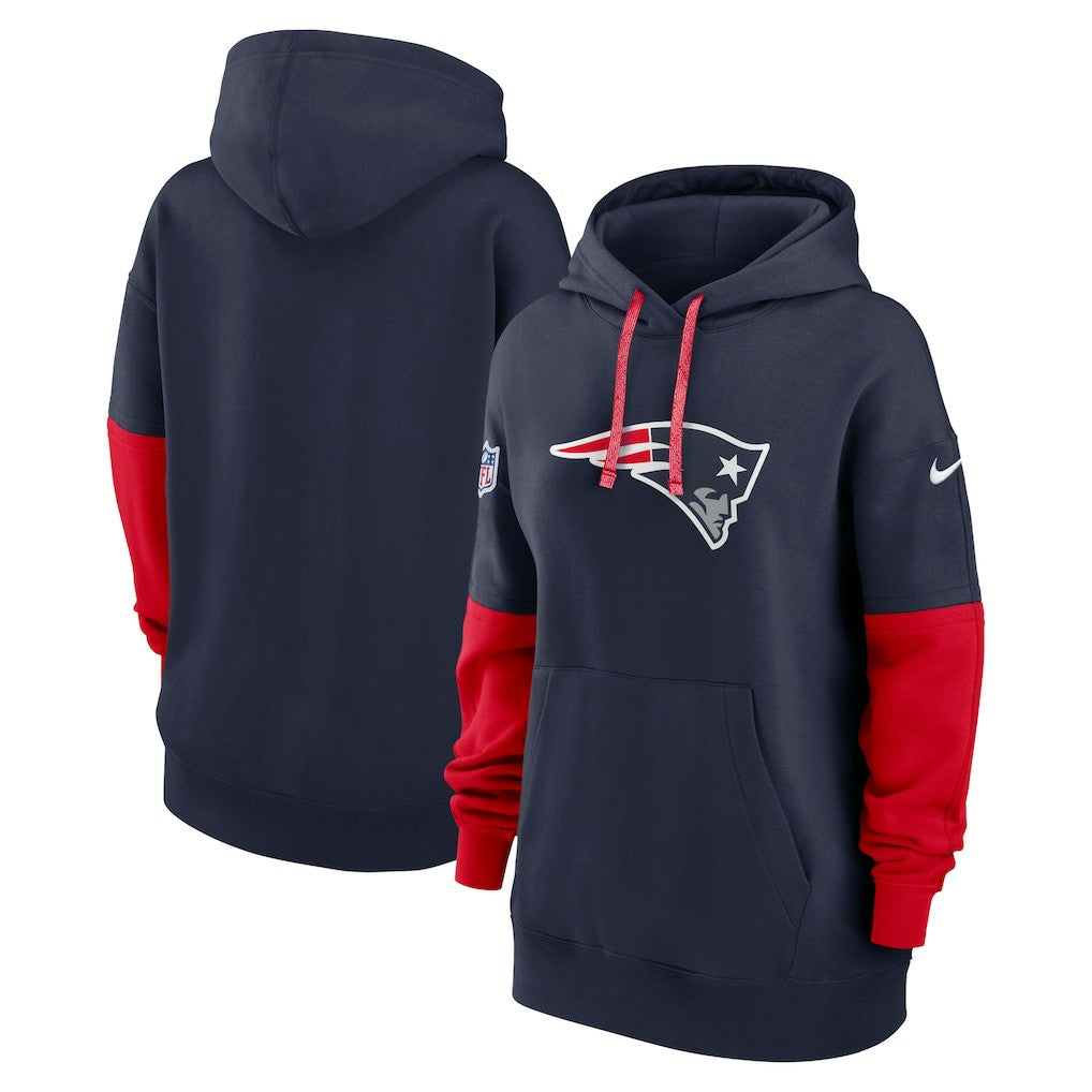 New England Patriots Women's Sideline Essential Hoodie - Navy Hoodies