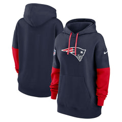 New England Patriots Women's Sideline Essential Hoodie - Navy Hoodies