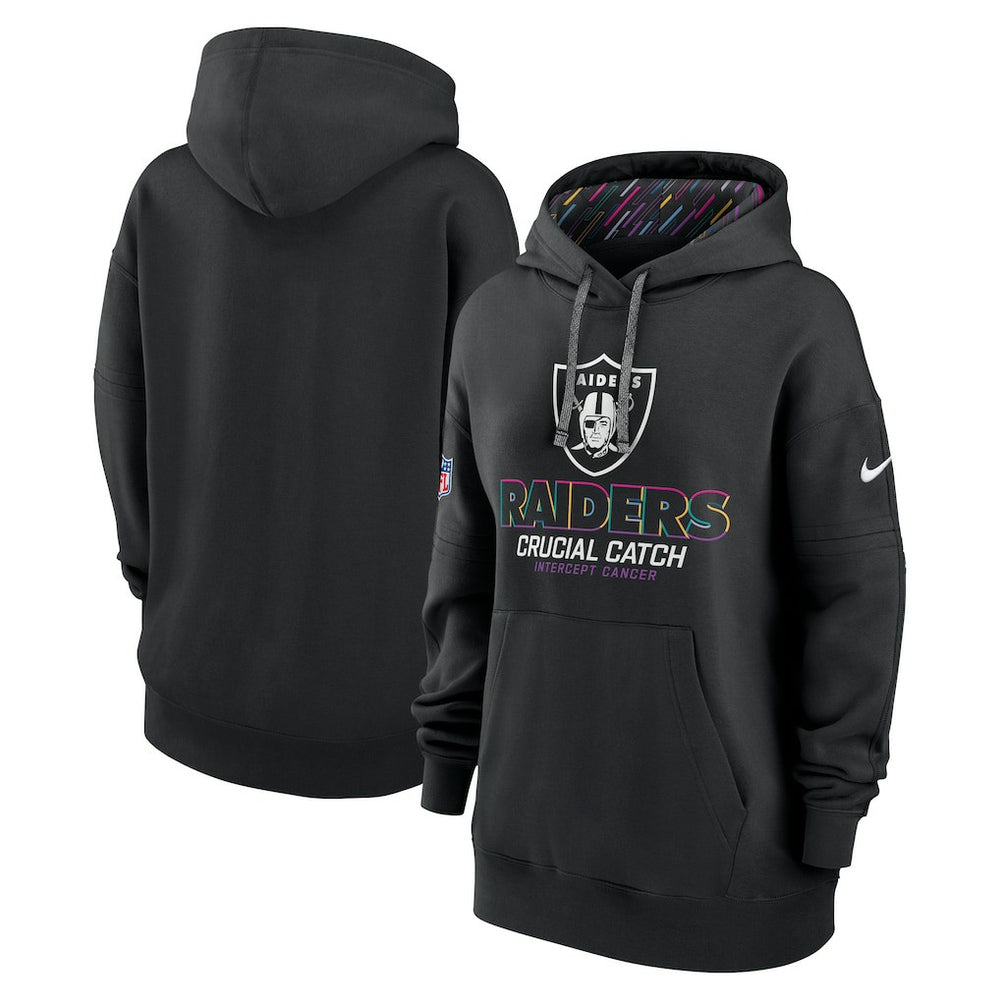 Las Vegas Raiders Women's 2024 NFL Crucial Catch Club Pullover Hoodie - Black Hoodies