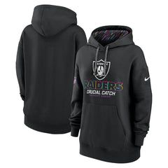 Las Vegas Raiders Women's 2024 NFL Crucial Catch Club Pullover Hoodie - Black Hoodies