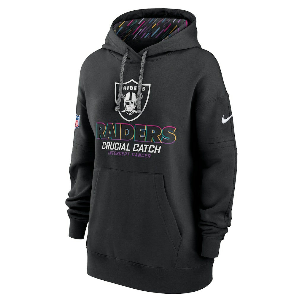 Las Vegas Raiders Women's 2024 NFL Crucial Catch Club Pullover Hoodie - Black Hoodies