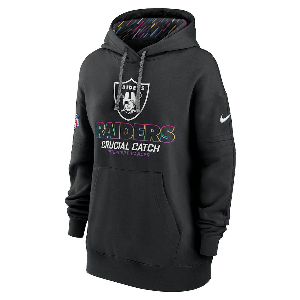 Las Vegas Raiders Women's 2024 NFL Crucial Catch Club Pullover Hoodie - Black Hoodies