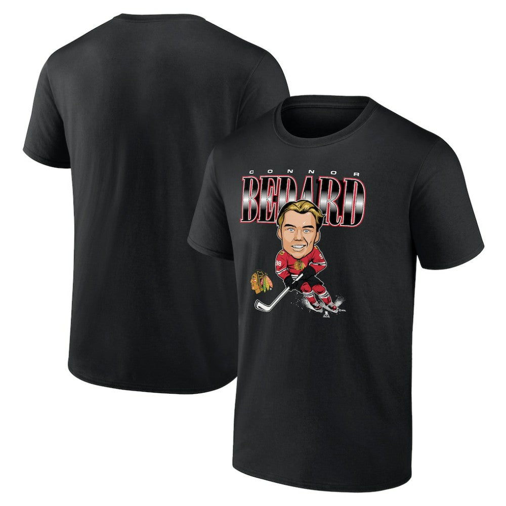 Connor Bedard Chicago Blackhawks Fanatics Player Caricature T-Shirt - Black | US 200860361