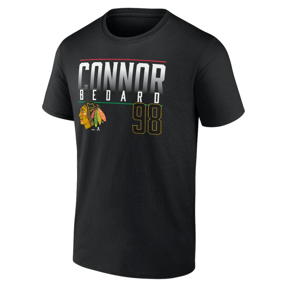 Connor Bedard Chicago Blackhawks Fanatics Name & Number T-Shirt - Black | US 200860463