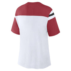 Arizona Cardinals Women's Cheer Chant Fashion Crop Top - White/Cardinal Tops