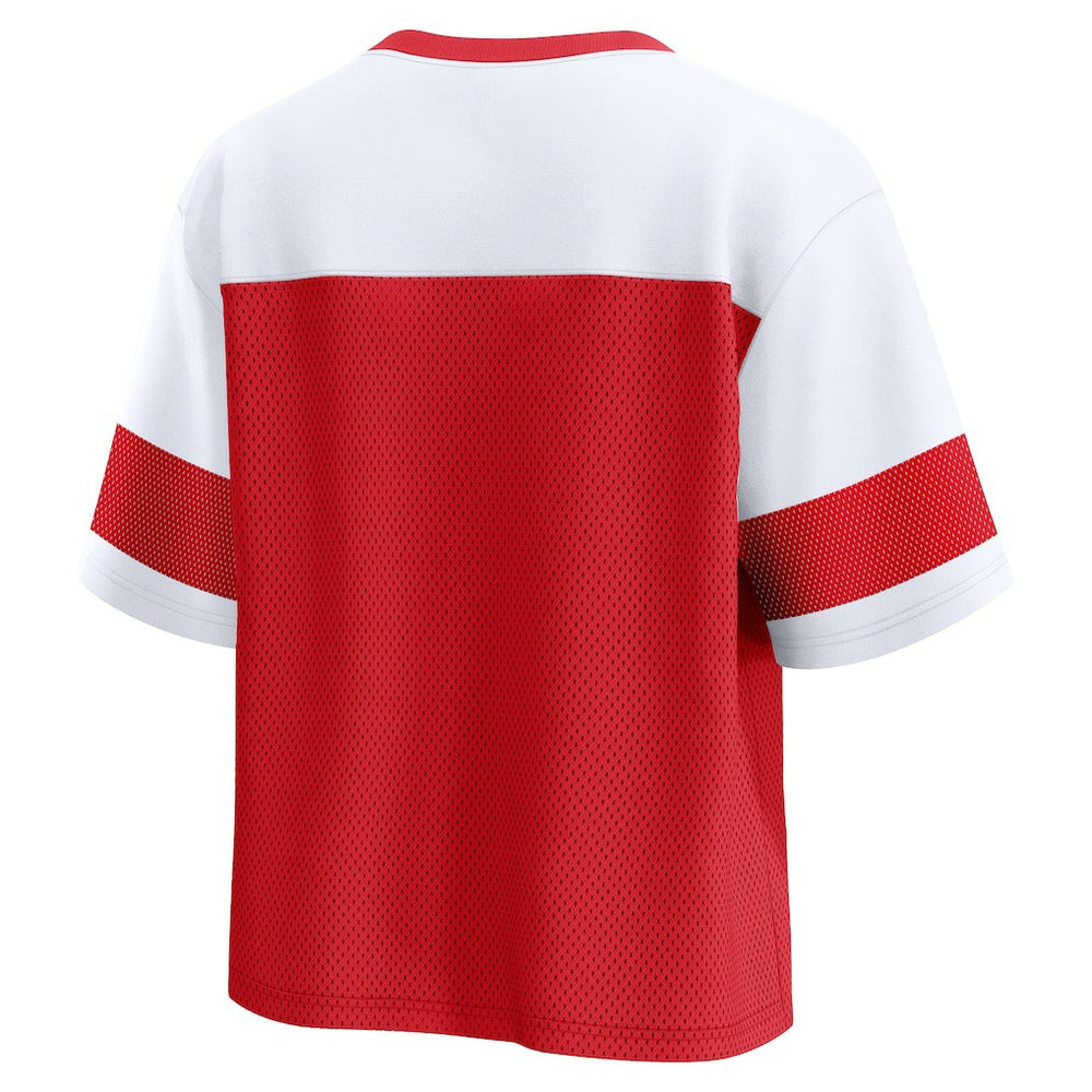 Kansas City Chiefs Women's Homeschool Jersey Poly V-Neck
Fashion Top - Red/White Jerseys