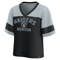 Las Vegas Raiders Women's Homeschool Jersey Poly V-Neck
Fashion Top - Black/Silver Jerseys