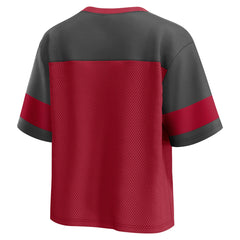 Tampa Bay Buccaneers Women's Homeschool Jersey Poly V-Neck
Fashion Top - Red/Pewter Jerseys