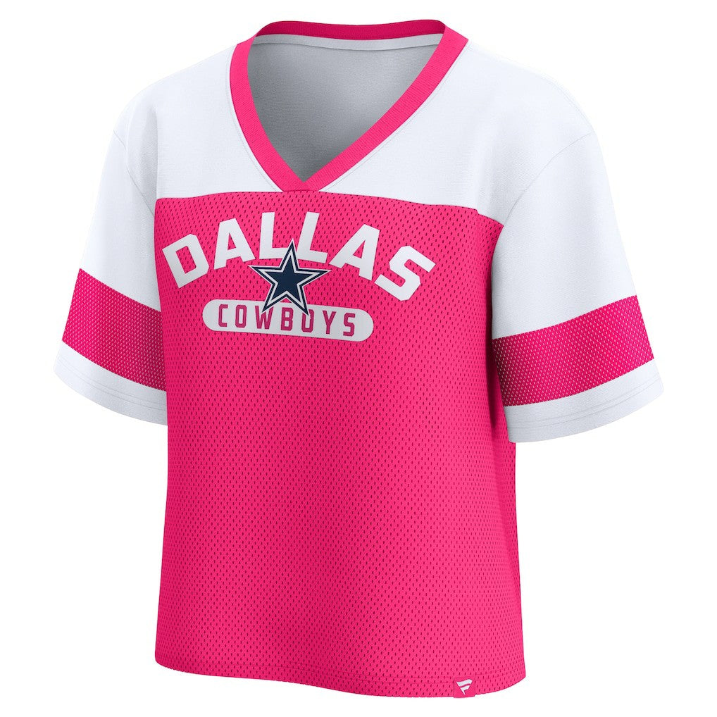 Dallas Cowboys Women's Homeschool Jersey Poly V-Neck
Fashion Top - Pink/White Jerseys