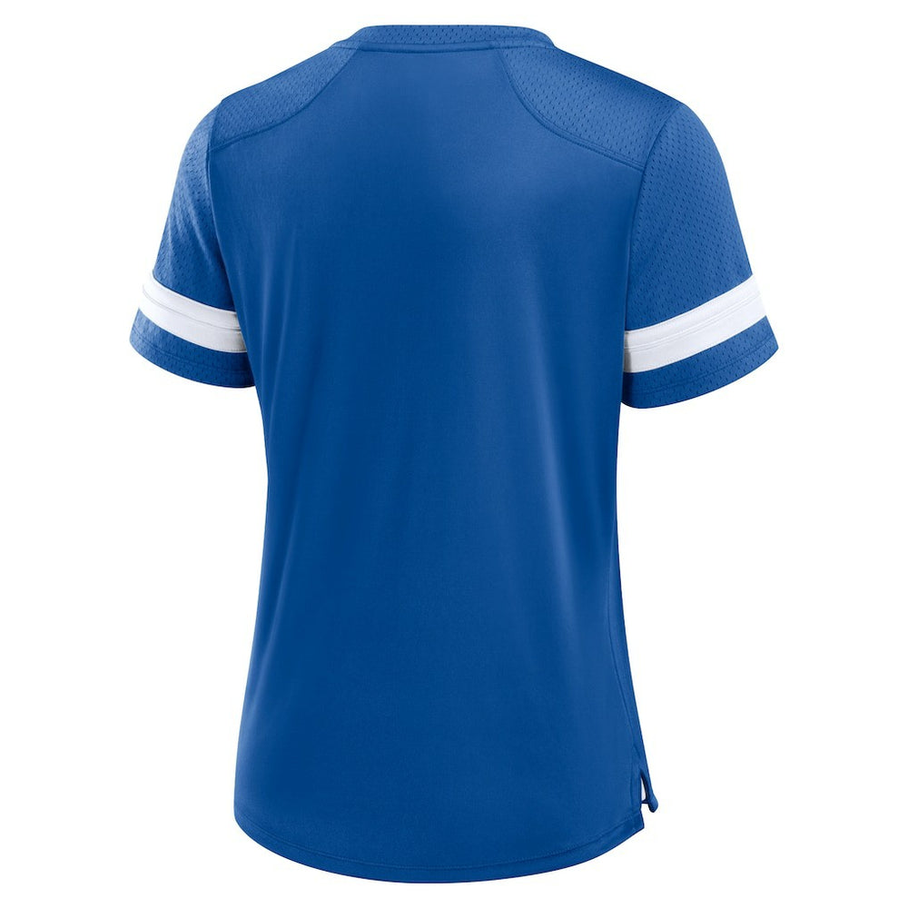 Indianapolis Colts Women's Play Script Lace-Up T-Shirt - Royal T-shirts
