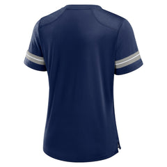 Dallas Cowboys Women's Play Script Lace-Up T-Shirt - Navy T-shirts
