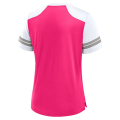 Dallas Cowboys Women's Play Script Lace-Up T-Shirt - Pink T-shirts