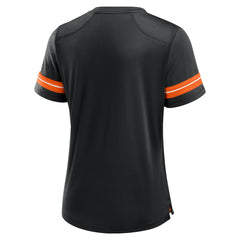 Cincinnati Bengals Women's Play Script Lace-Up T-Shirt - Black T-shirts