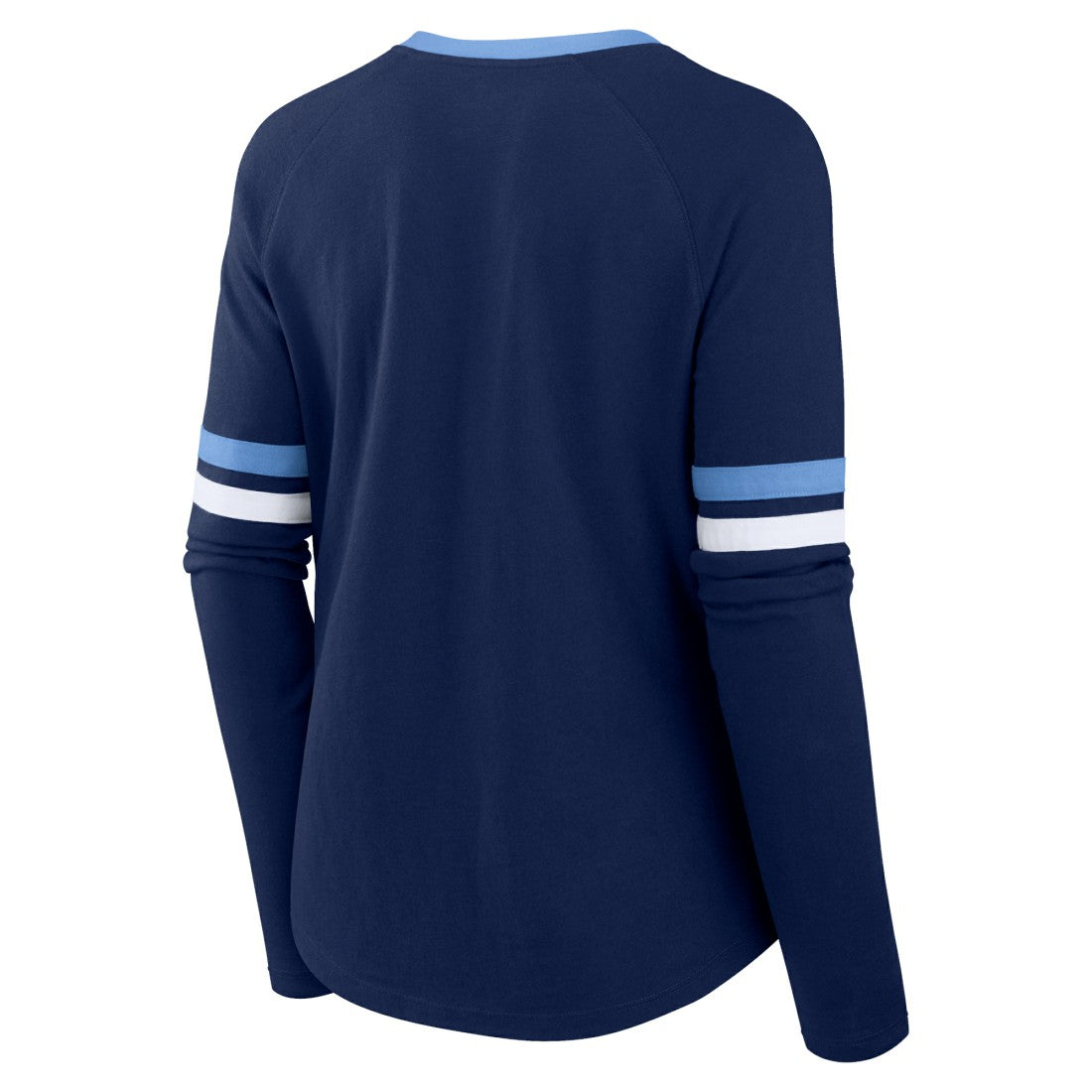 Tennessee Titans Women's Won and Done Lace-Up Long Sleeve Fashion Top - Navy Tops