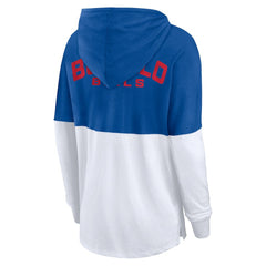 Buffalo Bills Women's Backup Option Long Sleeve Hoodie T-Shirt - Royal/White Hoodies