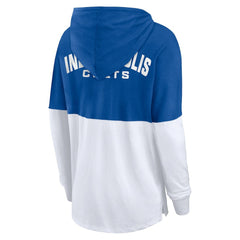 Indianapolis Colts Women's Backup Option Long Sleeve Hoodie T-Shirt - Royal/White Hoodies