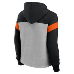 Cincinnati Bengals Women's Bold Play Call Pullover Hoodie - Heather Gray/Black Hoodies
