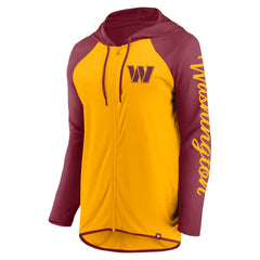 Washington Commanders Women's Script Full-Zip Hoodie - Gold/Burgundy Hoodies