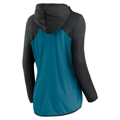 Jacksonville Jaguars Women's Script Full-Zip Hoodie - Teal/Black Hoodies