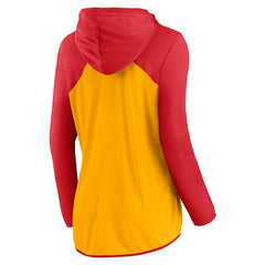 Kansas City Chiefs Women's Script Full-Zip Hoodie - Gold/Red Hoodies
