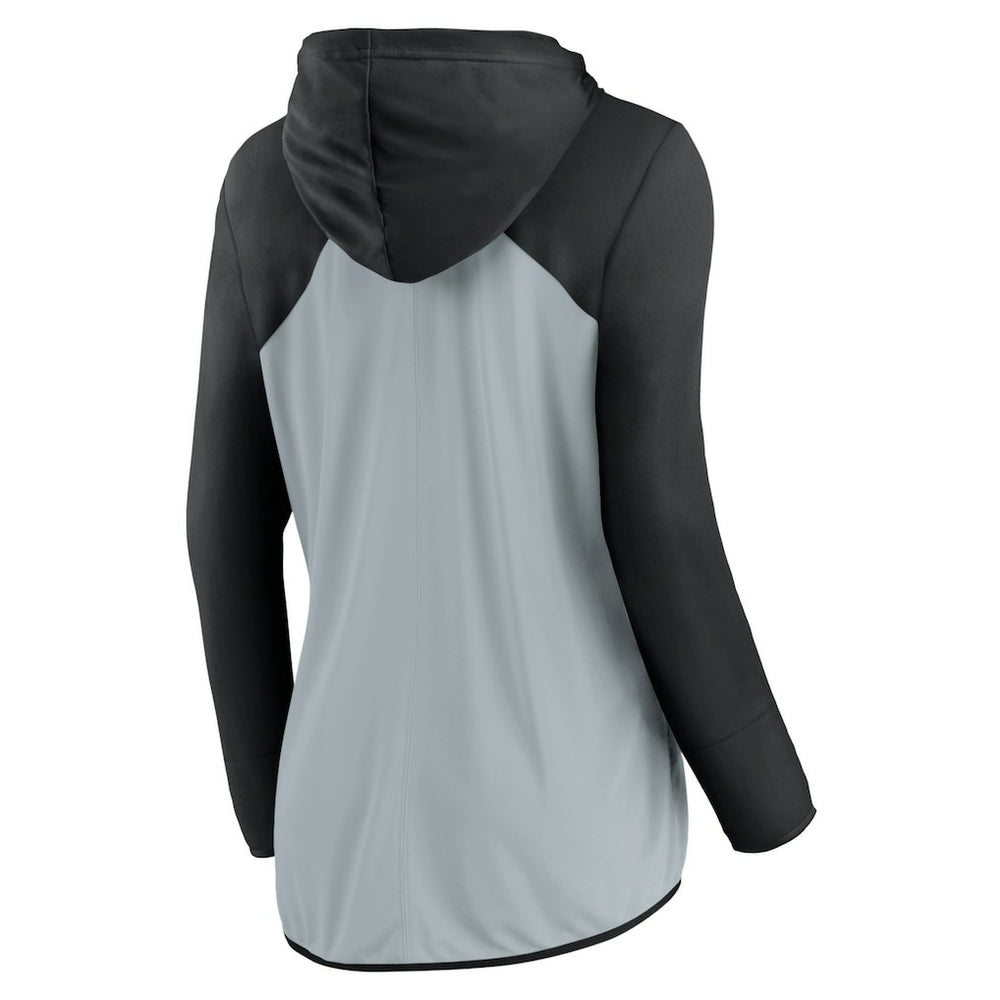 Las Vegas Raiders Women's Script Full-Zip Hoodie - Silver/Black Hoodies