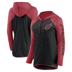 Arizona Cardinals Women's Script Full-Zip Hoodie - Black/Cardinal Hoodies