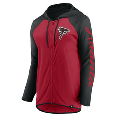 Atlanta Falcons Women's Script Full-Zip Hoodie - Red/Black Hoodies