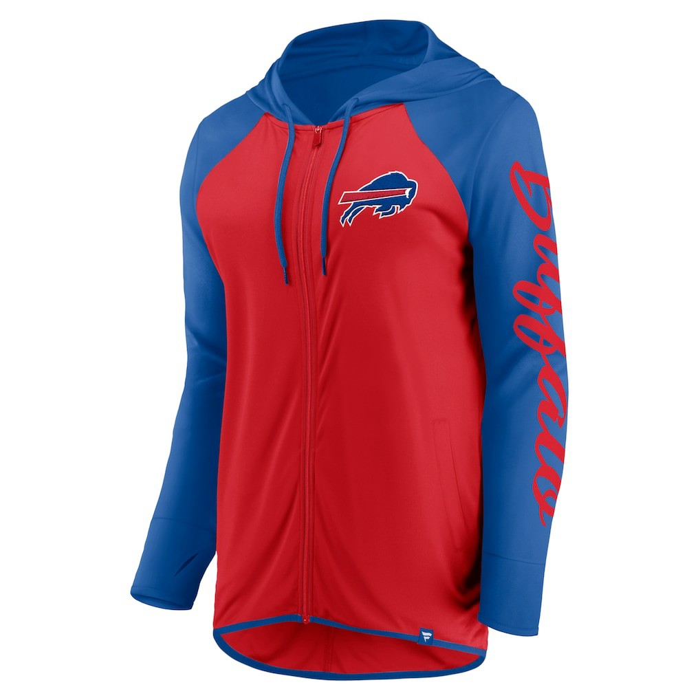 Buffalo Bills Women's Script Full-Zip Hoodie - Red/Royal Hoodies