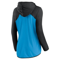 Carolina Panthers Women's Script Full-Zip Hoodie - Blue/Black Hoodies