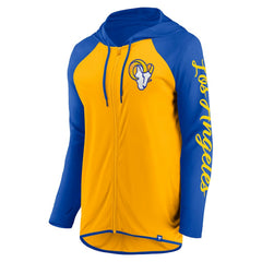 Los Angeles Rams Women's Script Full-Zip Hoodie - Gold/Royal Hoodies