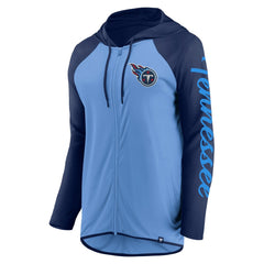 Tennessee Titans Women's Script Full-Zip Hoodie - Light Blue/Navy Hoodies