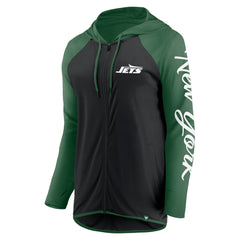 New York Jets Women's Script Full-Zip Hoodie - Black/Green Hoodies