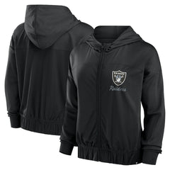 Las Vegas Raiders Women's Script Lock Full-Zip Hoodie - Black Hoodies