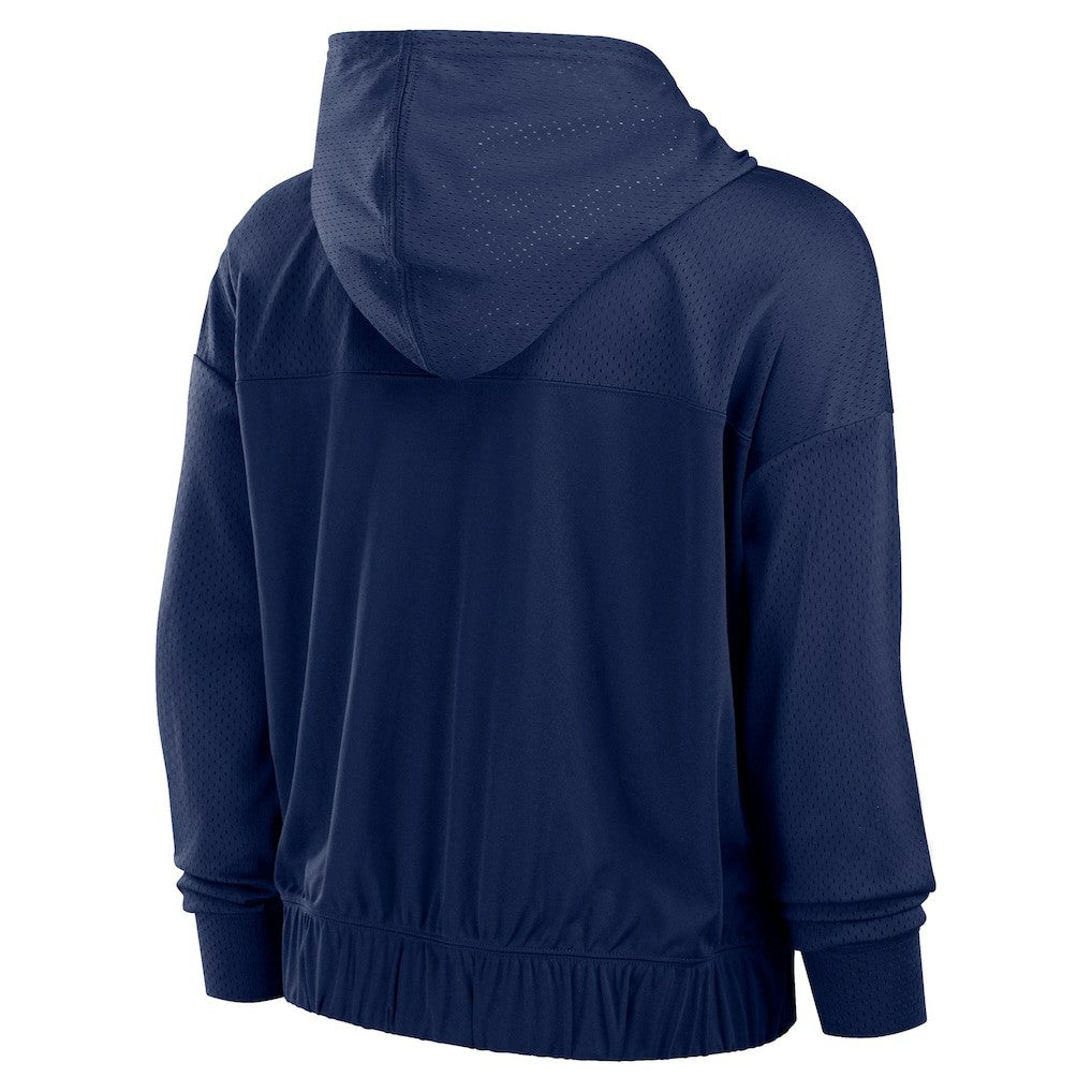 New England Patriots Women's Script Lock Full-Zip Hoodie - Navy Hoodies