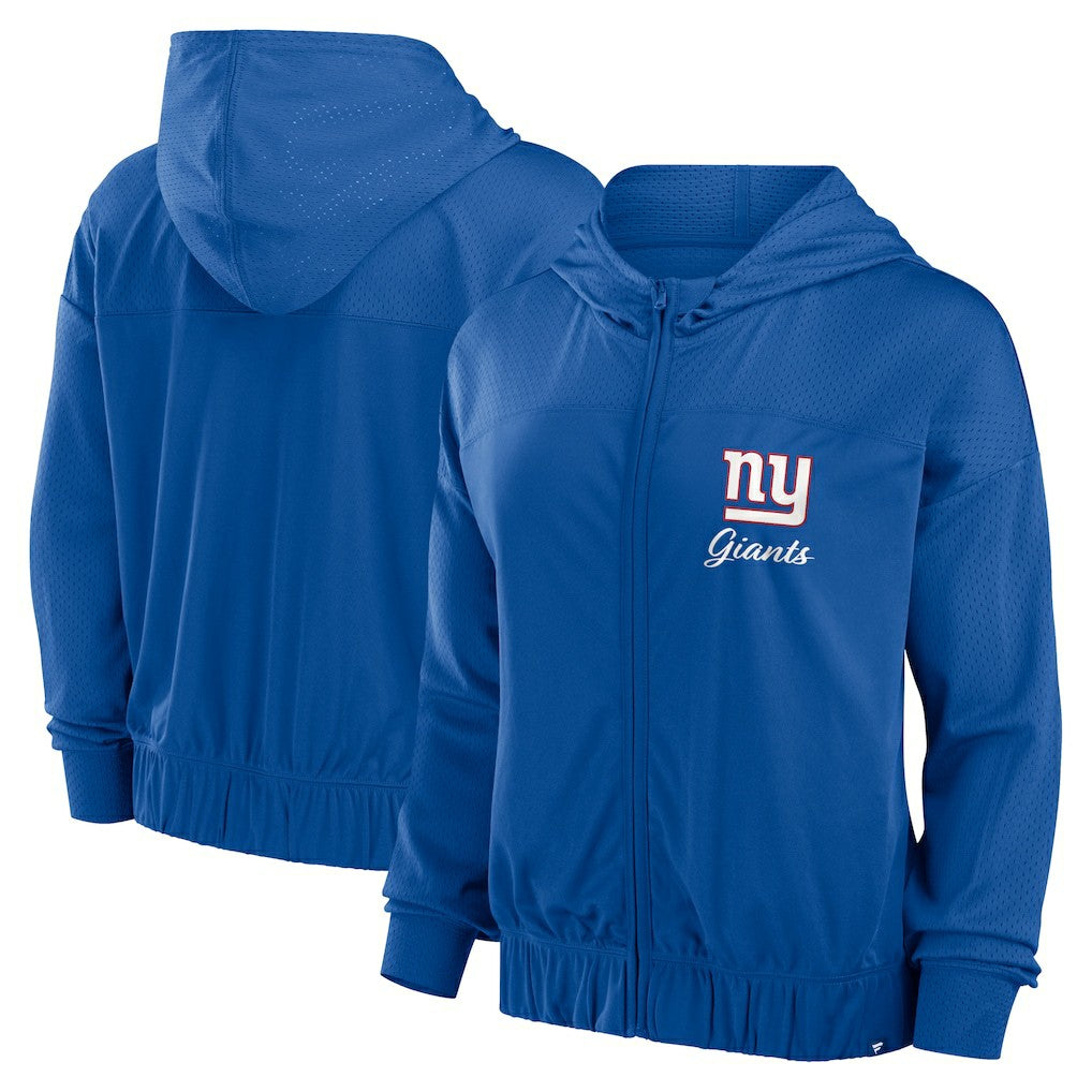 New York Giants Women's Script Lock Full-Zip Hoodie - Royal Hoodies