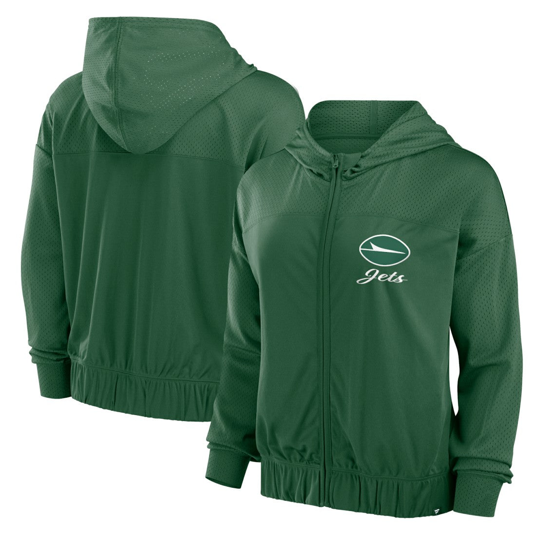 New York Jets Women's Script Lock Full-Zip Hoodie - Green Hoodies