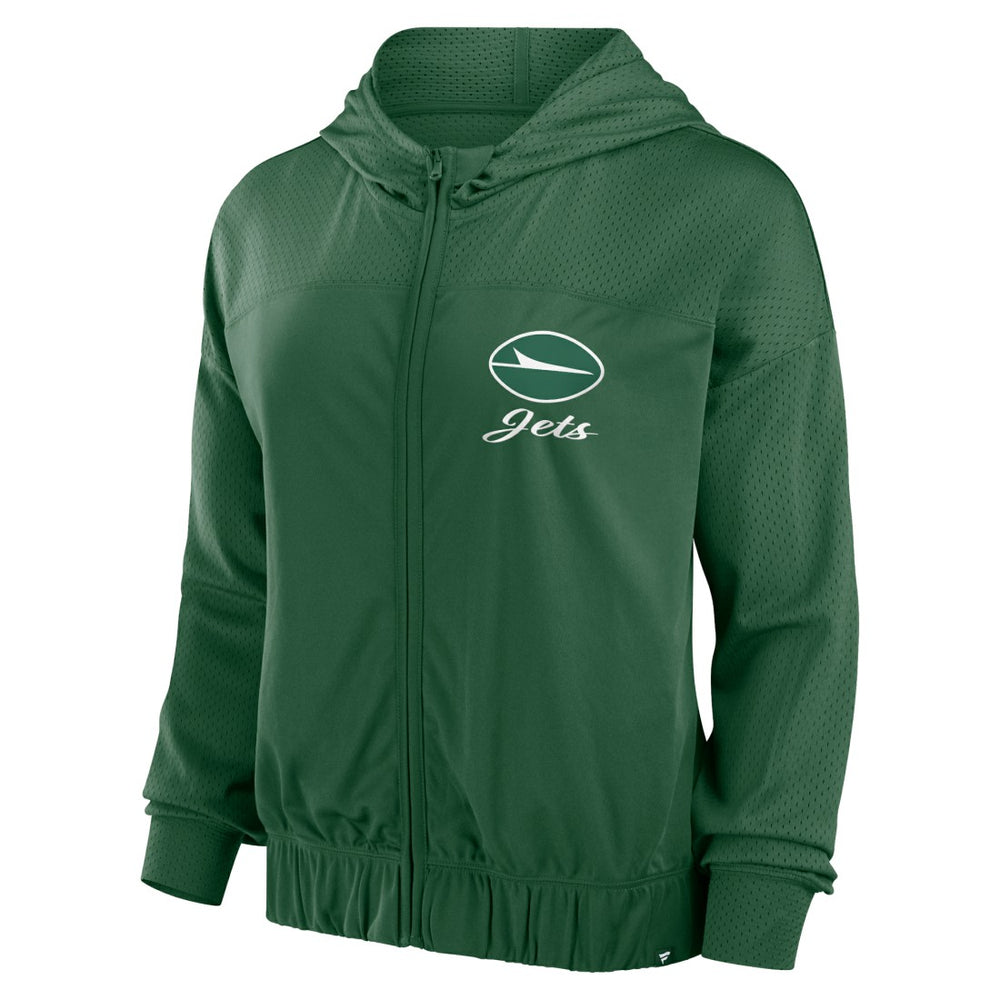 New York Jets Women's Script Lock Full-Zip Hoodie - Green Hoodies