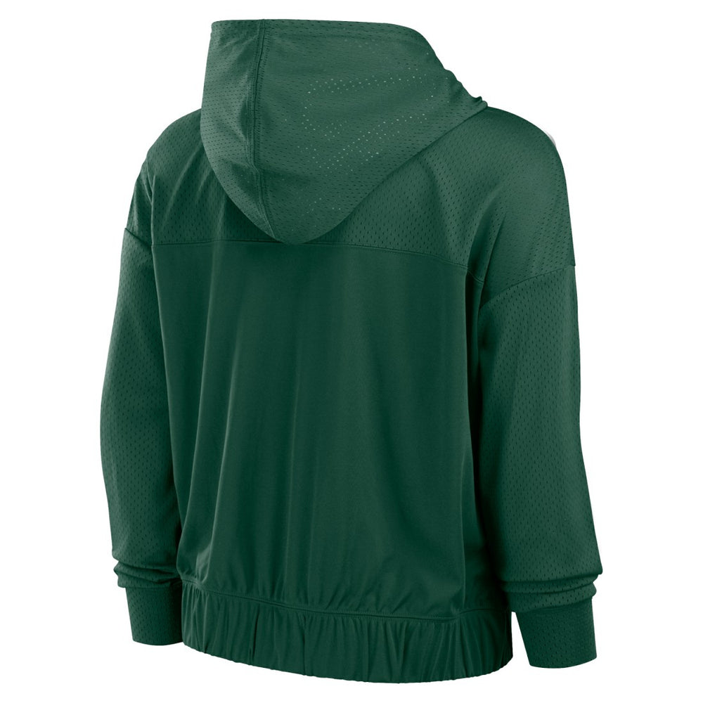 Green Bay Packers Women's Script Lock Full-Zip Hoodie - Green Hoodies