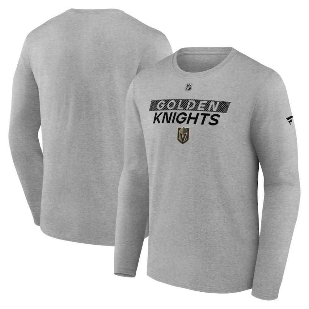Vegas Golden Knights Fanatics Authentic Pro Core Primary Long Sleeve T-Shirt - Heather Gray | US 200864397